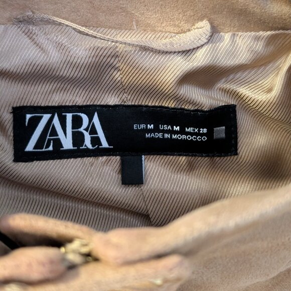 Zara FAUX SUEDE JACKET - Picture 4 of 9
